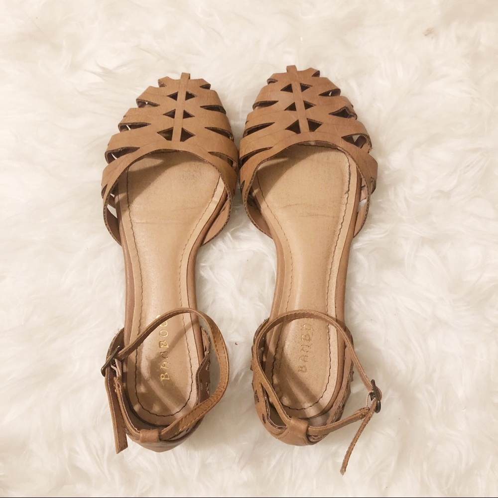 TAN SANDALS W/ANKLE STRAP - Picture 2 of 3